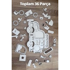 Ahşap Araba Yap Boz Eğitici Oyuncak