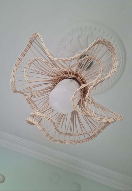 Luna  Dalgalı Rattan Avize